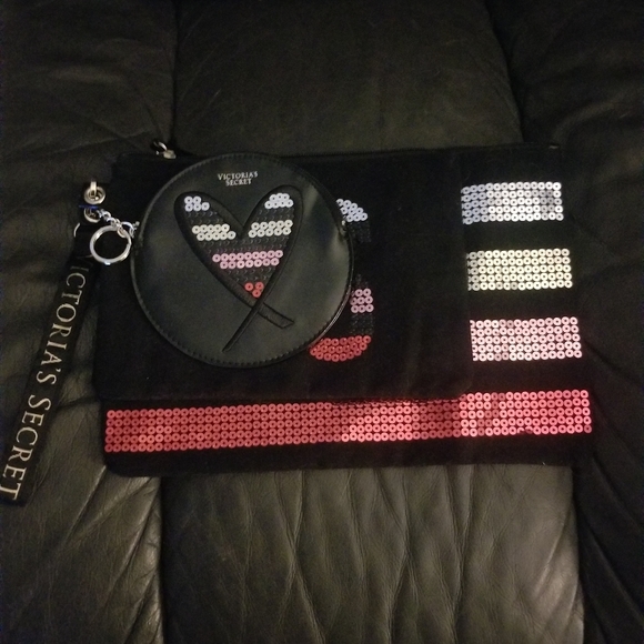 Victoria's Secret Handbags - Victoria secret- 3 piece set. 2 Makeup bags , 1 coin purse.